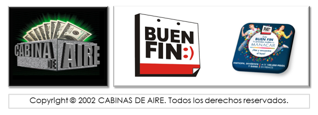 cabina de aire para concursos, cabina de la suerte, BUEN FIN