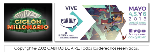 cabina de aire para eventos, cabina de viento, CONQUE 2018