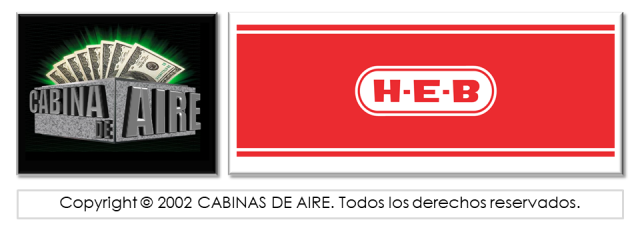 cabina de aire para promociones, cabina de la fortuna, HEB