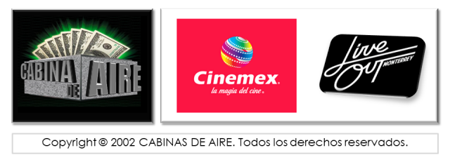 cabina de billetes voladores, cabina de aire para concursos, CINEMEX, LIVE OUT 2017