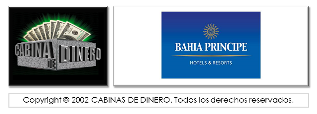 cabina de dinero, cabina de la suerte, BAHIA PRINCIPE