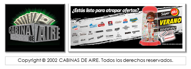 cabina de la suerte, cabina de dinero, SUPER AKI
