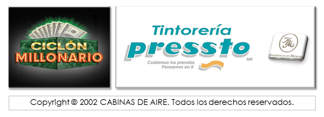 cabina para sorteos, cabina de aire para concursos, TINTORERIAS PRESSTO