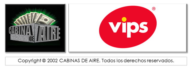 cabina para sorteos, cabina de billetes voladores, VIPS